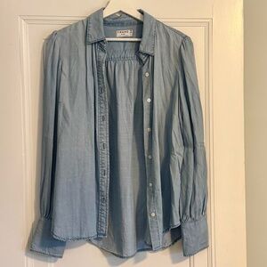Frame Denim Light-Wash Blouse